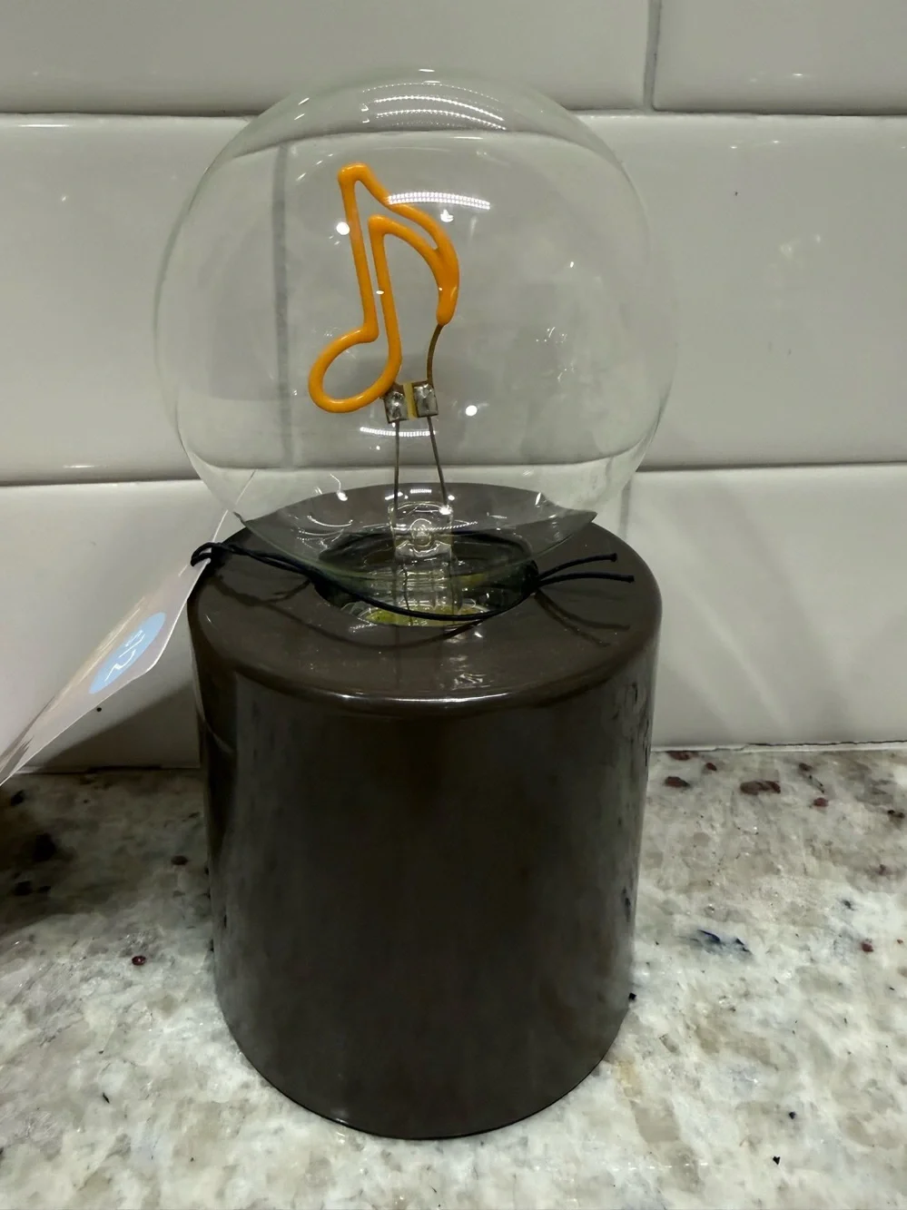Music Note LED Mode Lamp-Multi Color - Battery Powered NWT